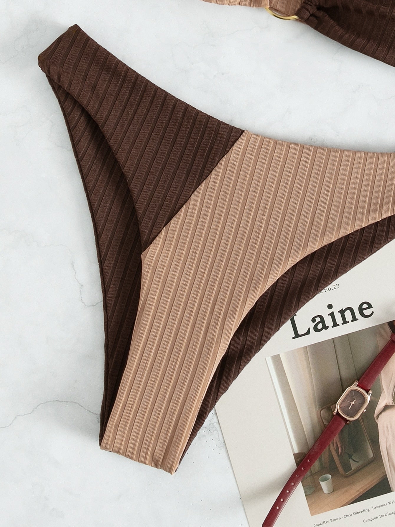 Biquíni Colorblock Com Argolas