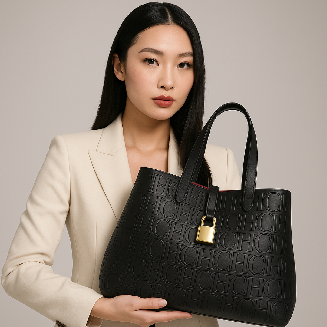 Bolsa Feminina Grande de Couro CH Premium