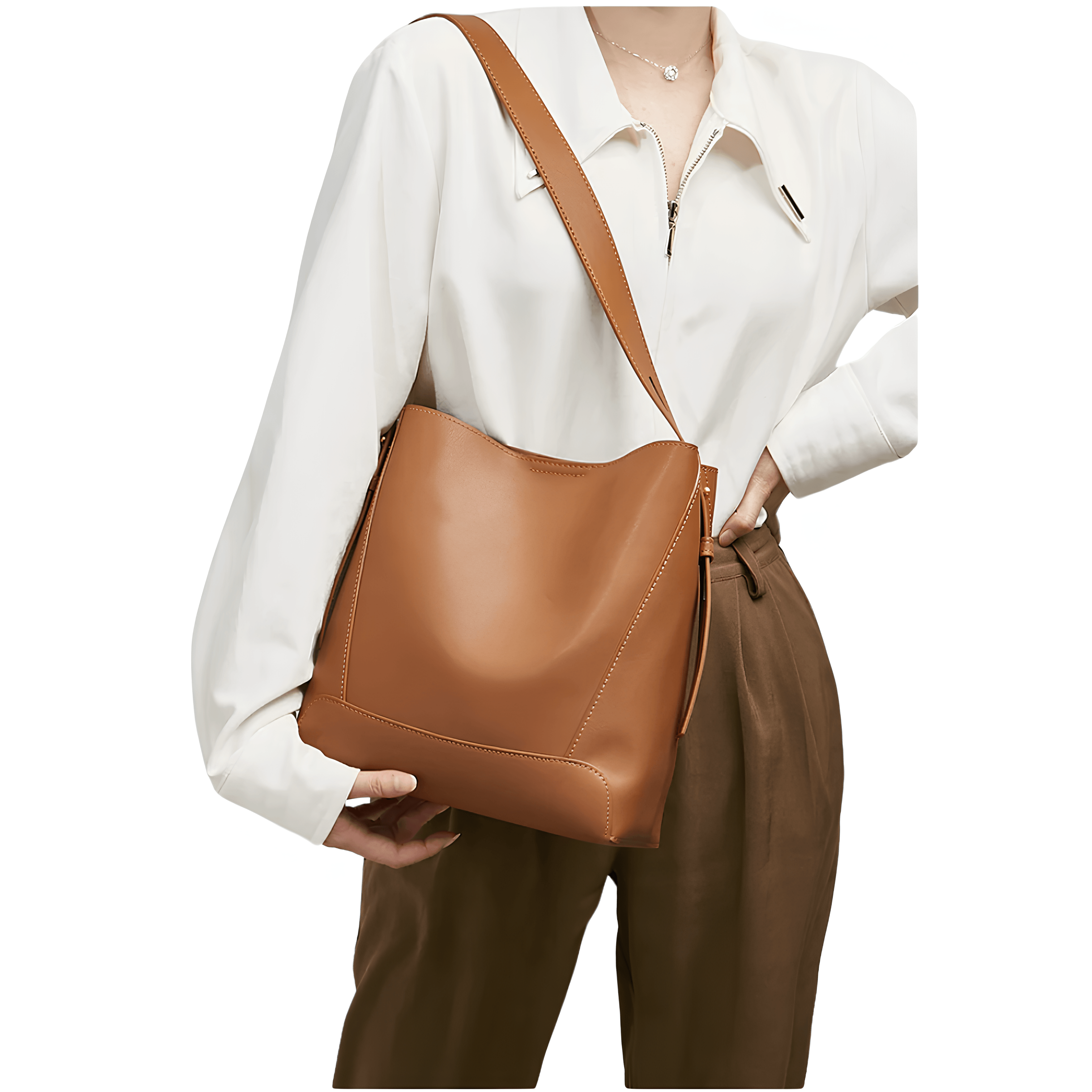 Bolsa de Ombro Feminina de Couro FOXER