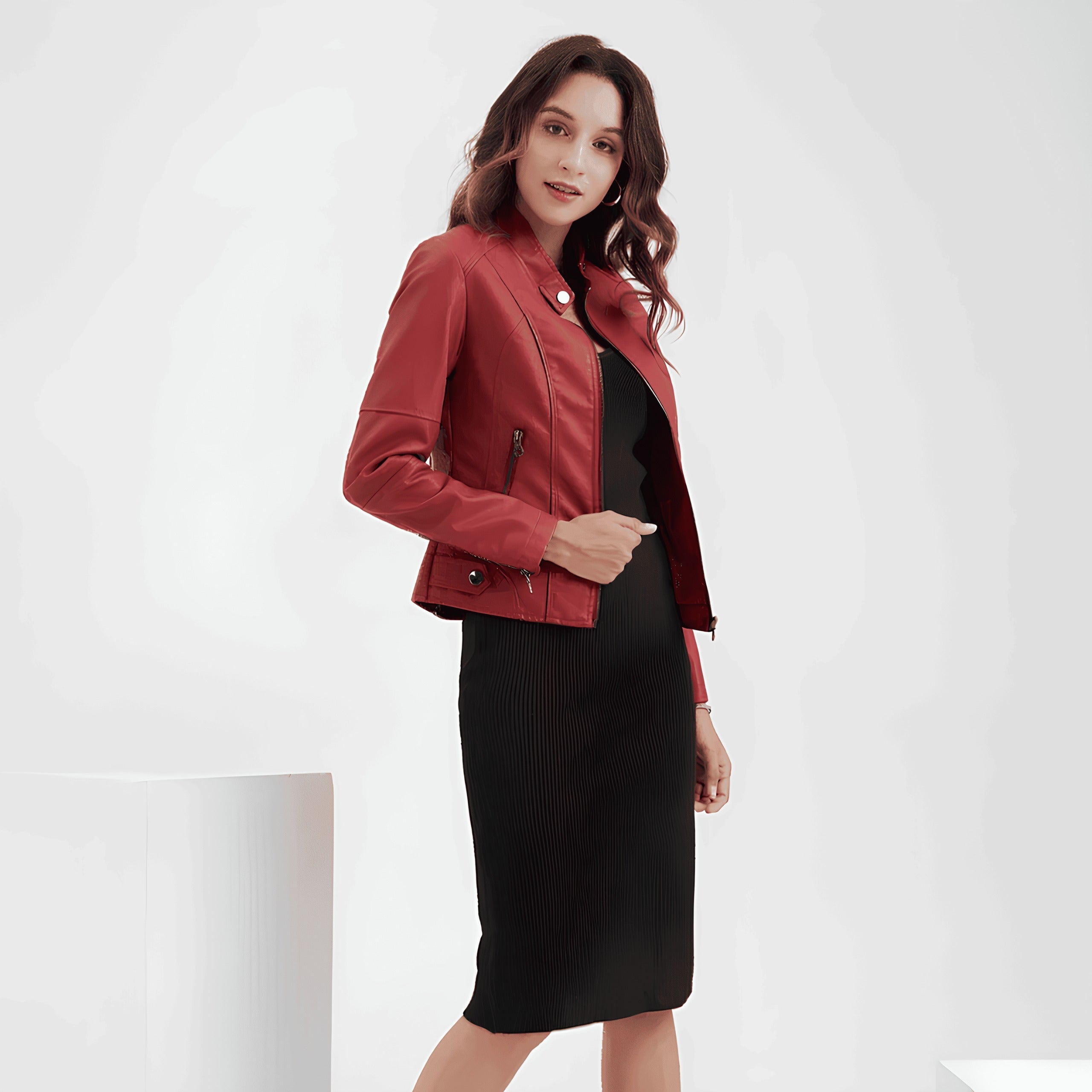 Jaqueta de Couro Feminina Emma