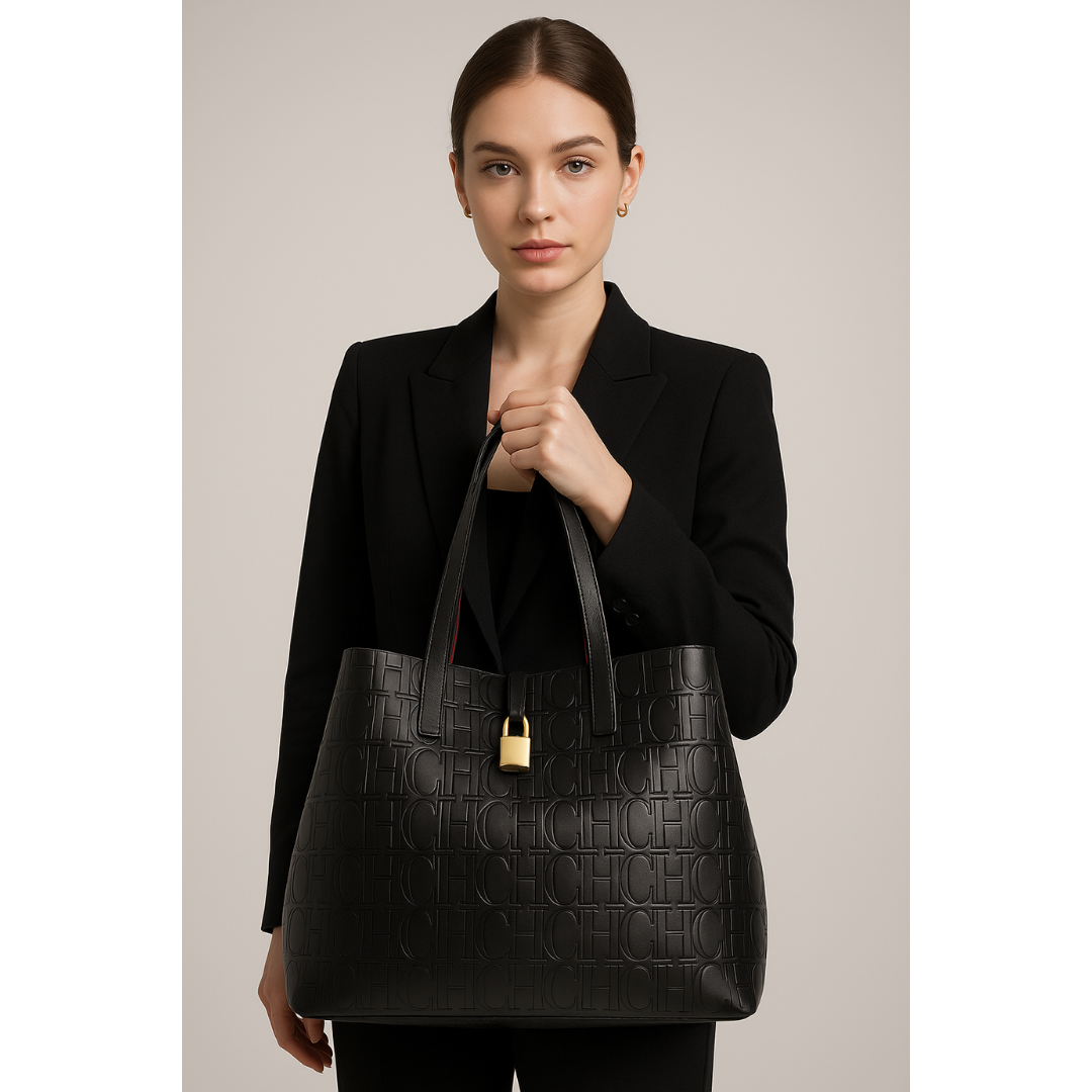 Bolsa Feminina Grande de Couro CH Premium