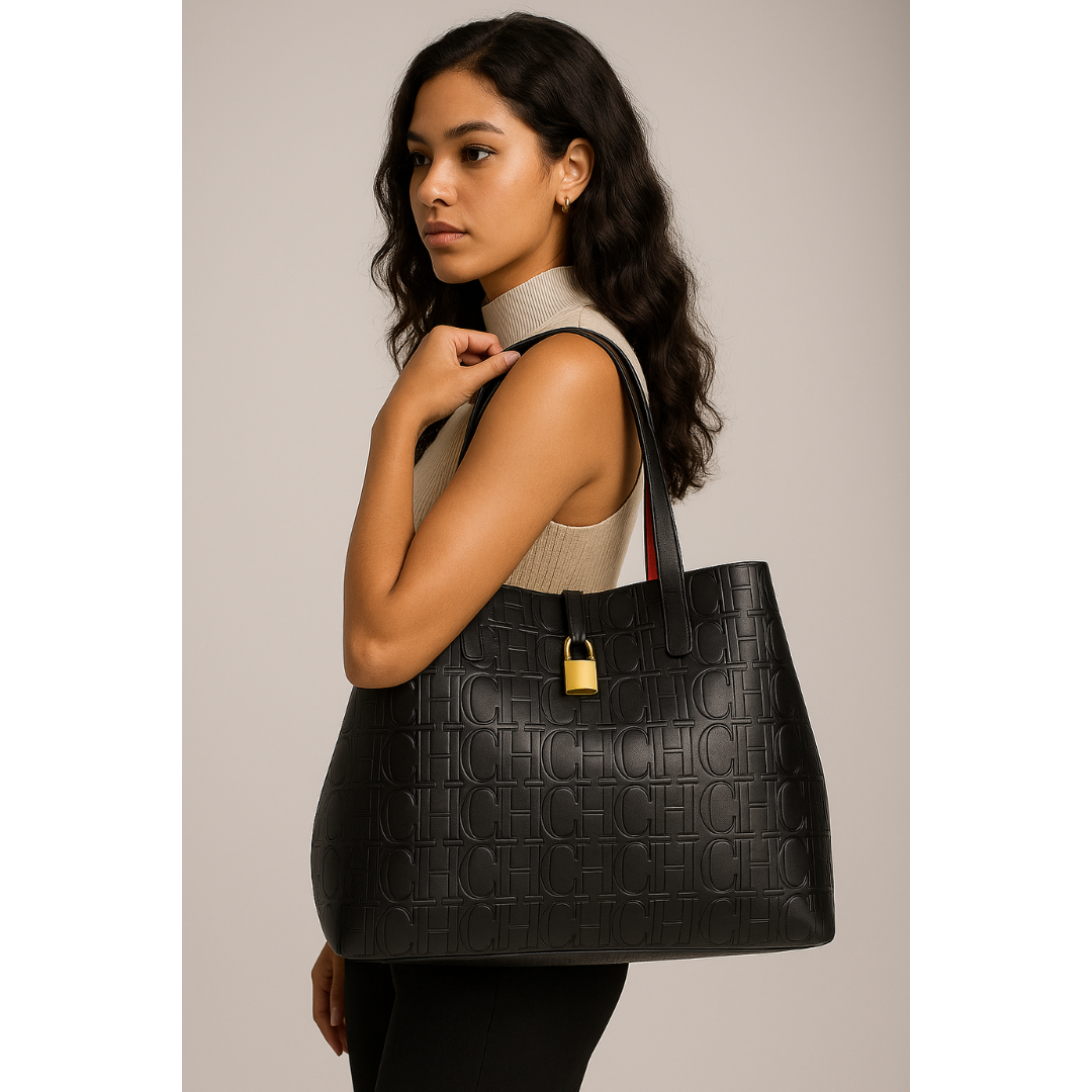 Bolsa Feminina Grande de Couro CH Premium