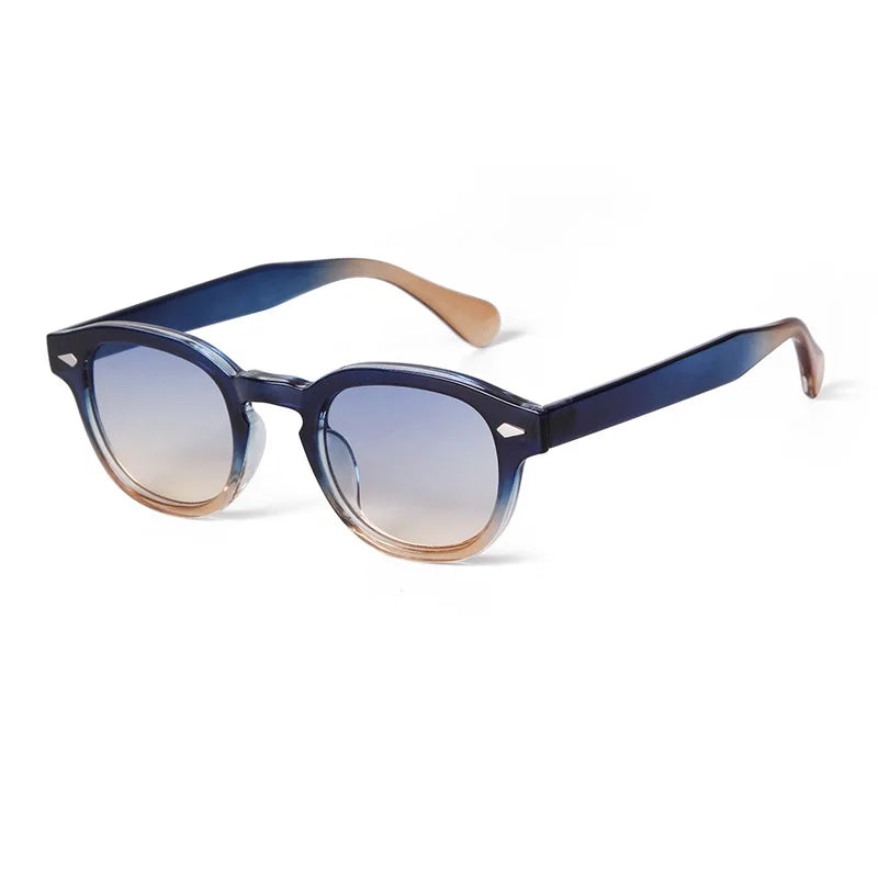 Óculos de Sol Retrô Shell – Lentes Redondas Espelhadas UV400