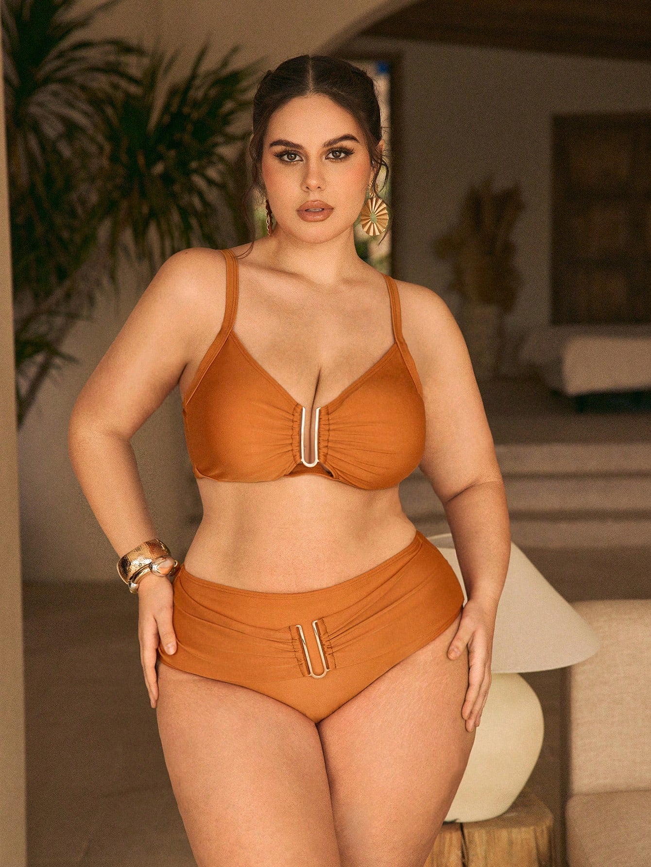 Biquíni Plus Size Com Cintura Alta