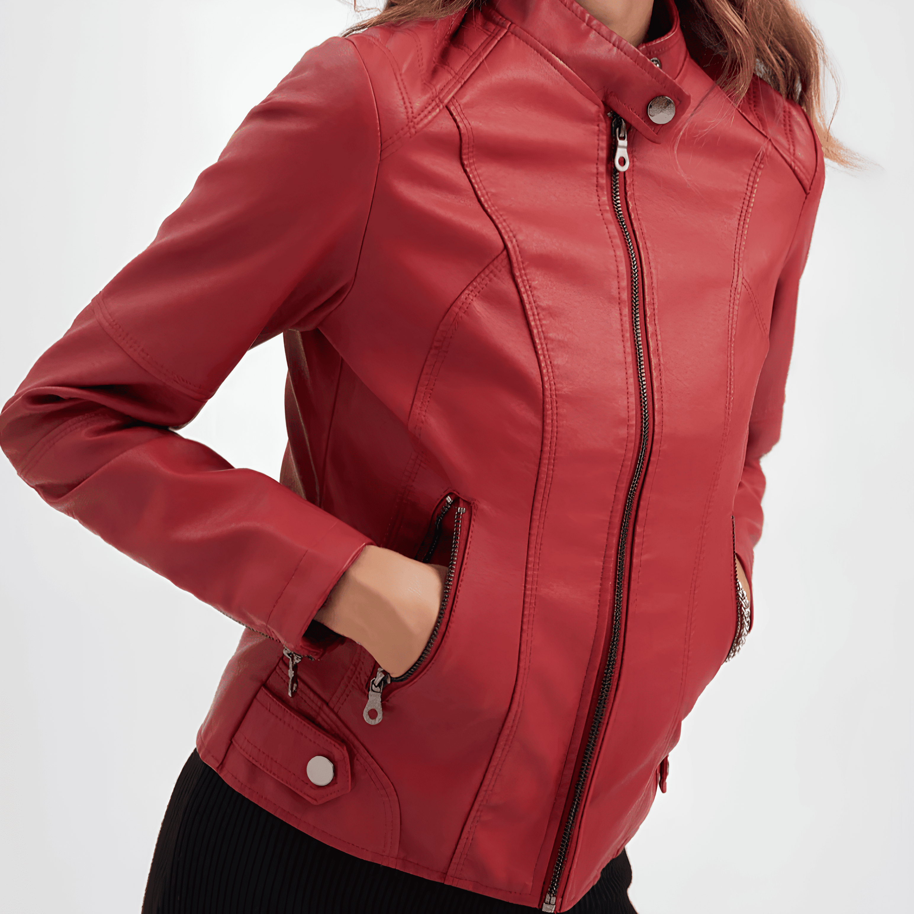 Jaqueta de Couro Feminina Emma