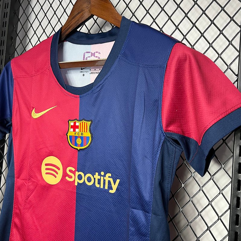 Camisa Barcelona Casa l 24/25 Azul e Vermelho - (Feminina) - DA Sports Oficial