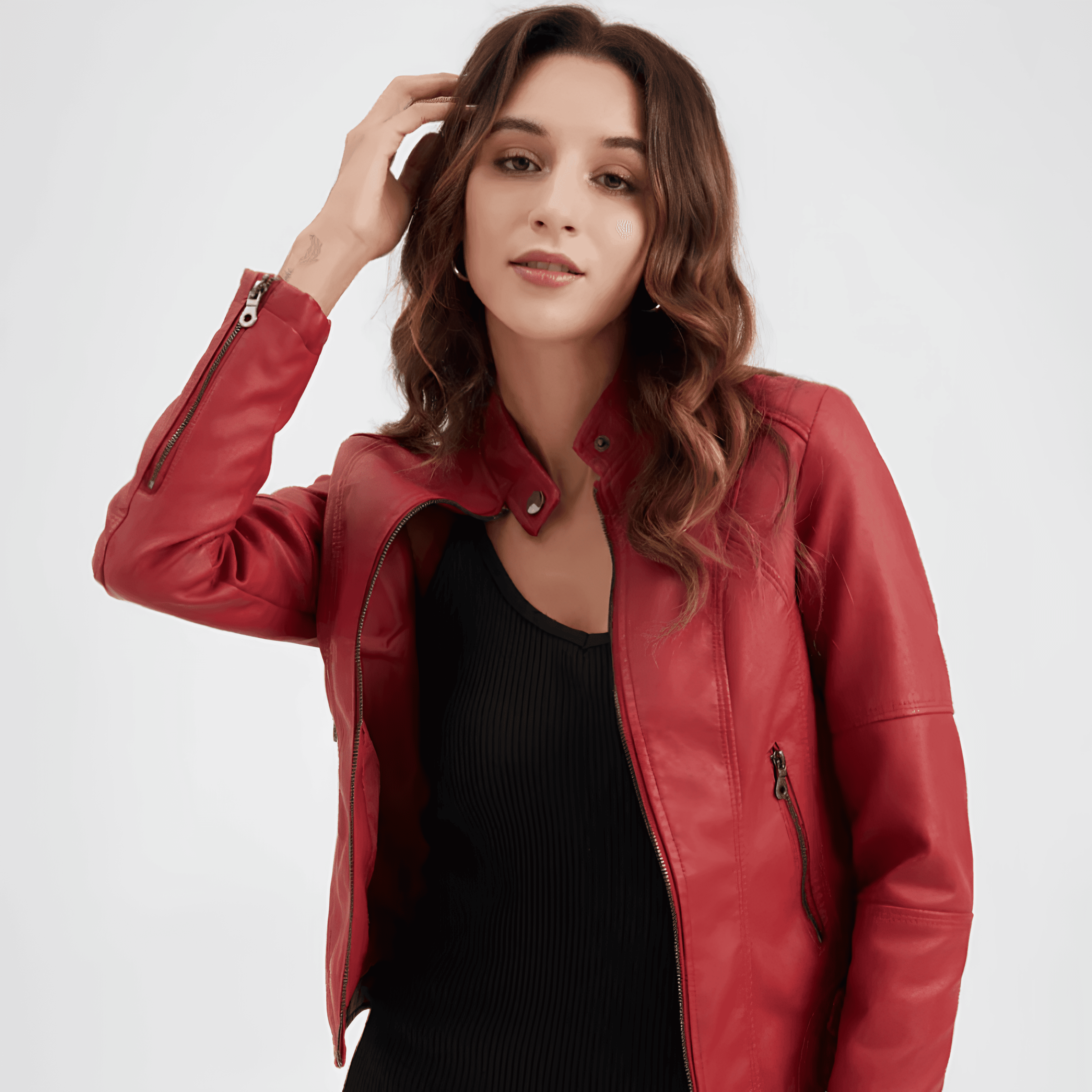 Jaqueta de Couro Feminina Emma