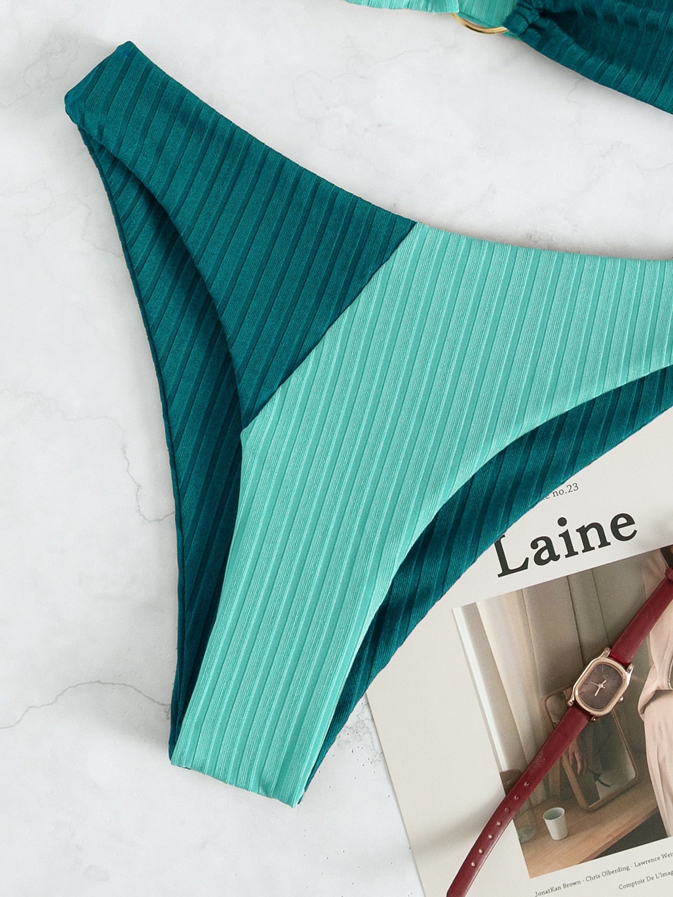 Biquíni Colorblock Com Argolas