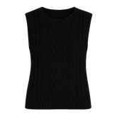 Suéter Colete Feminino de Tricot Preto