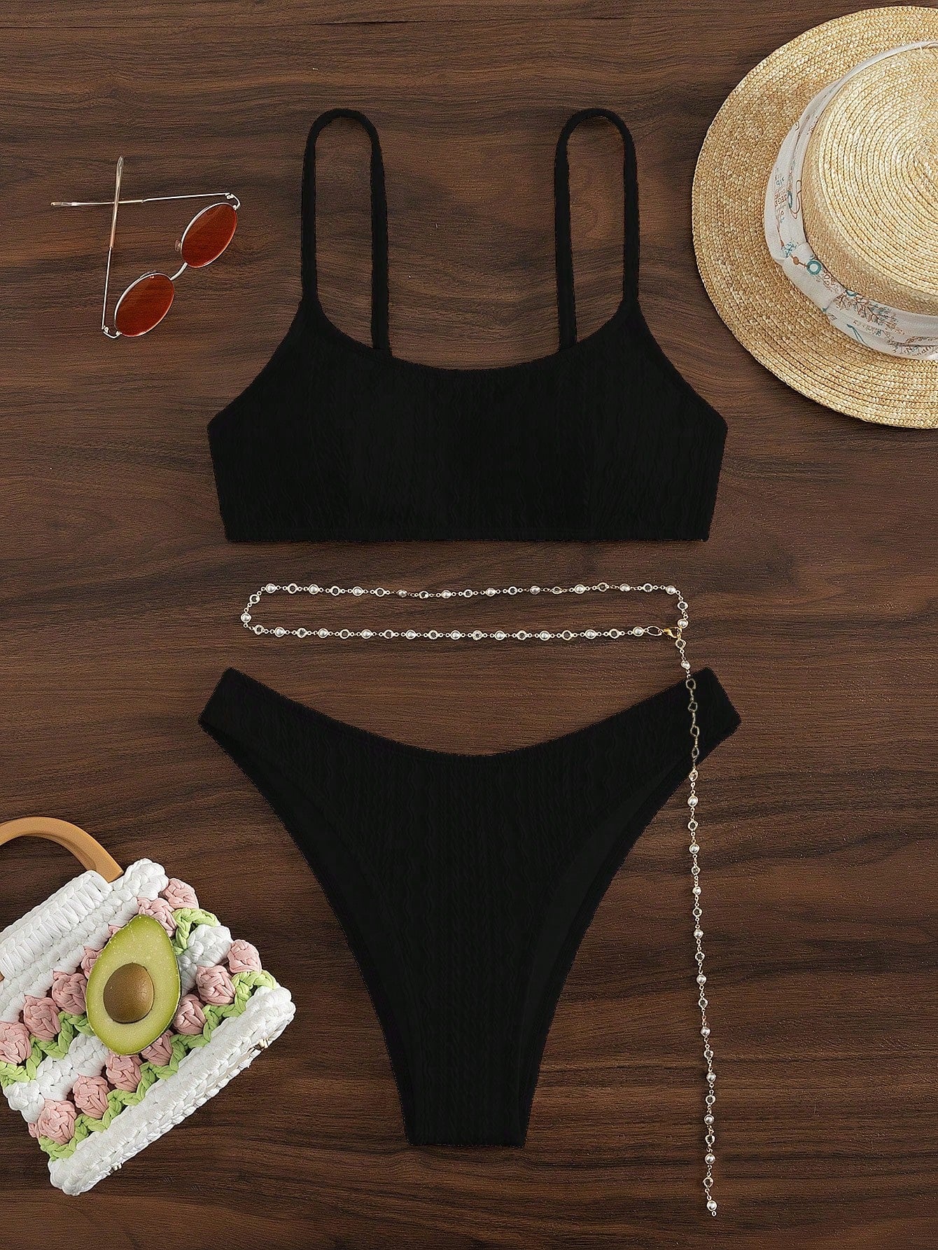 Biquíni Com Cinto De Corrente Dourada