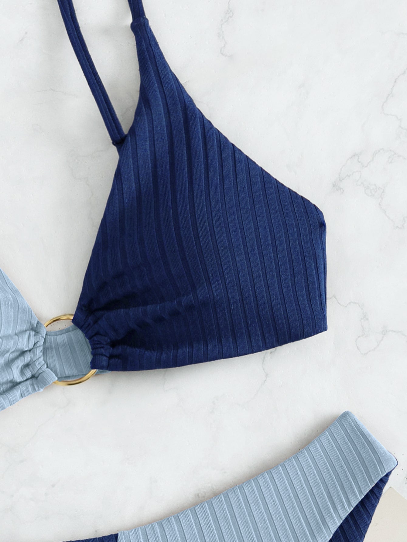 Biquíni Colorblock Com Argolas