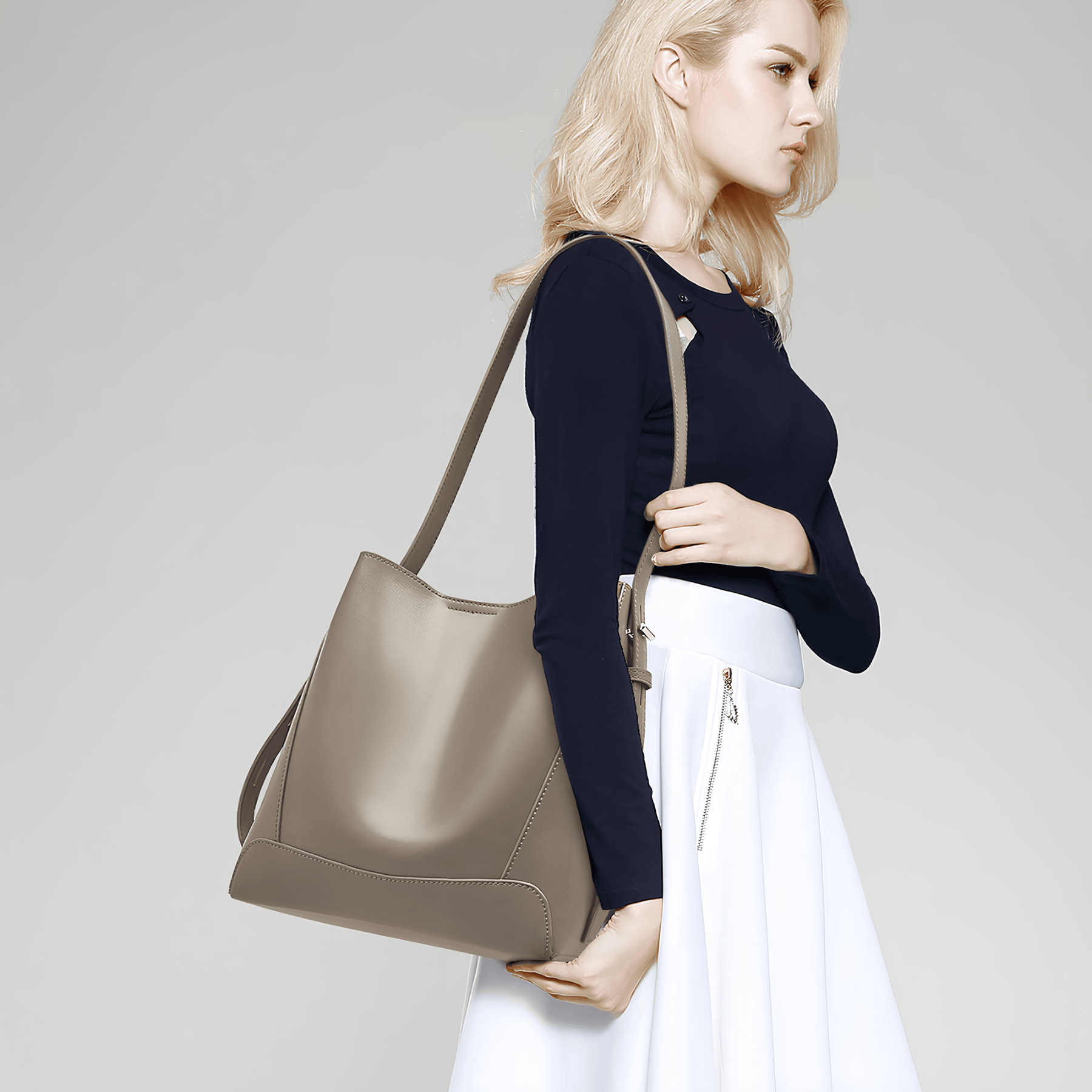 Bolsa de Ombro Feminina de Couro FOXER