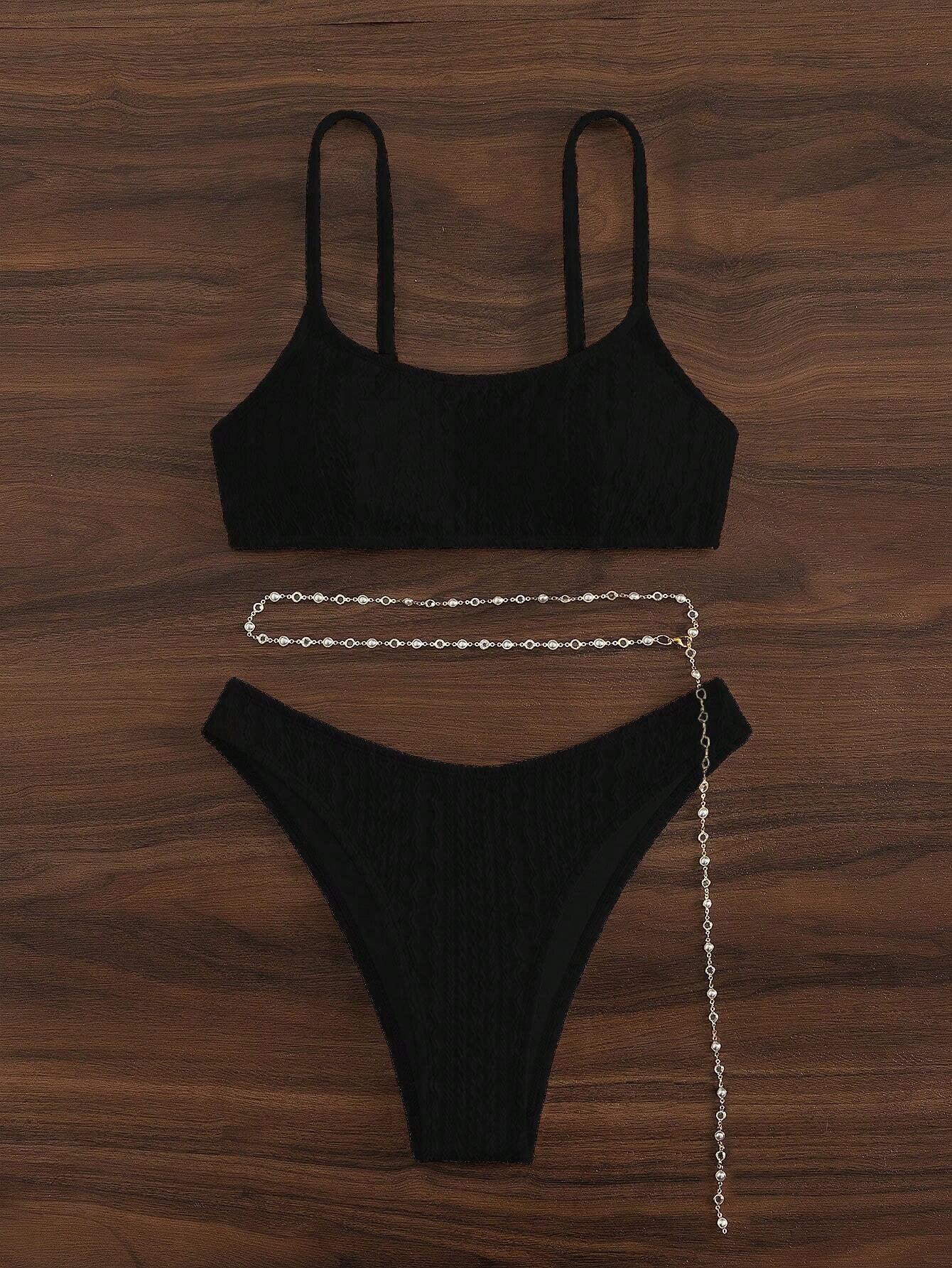 Biquíni Com Cinto De Corrente Dourada