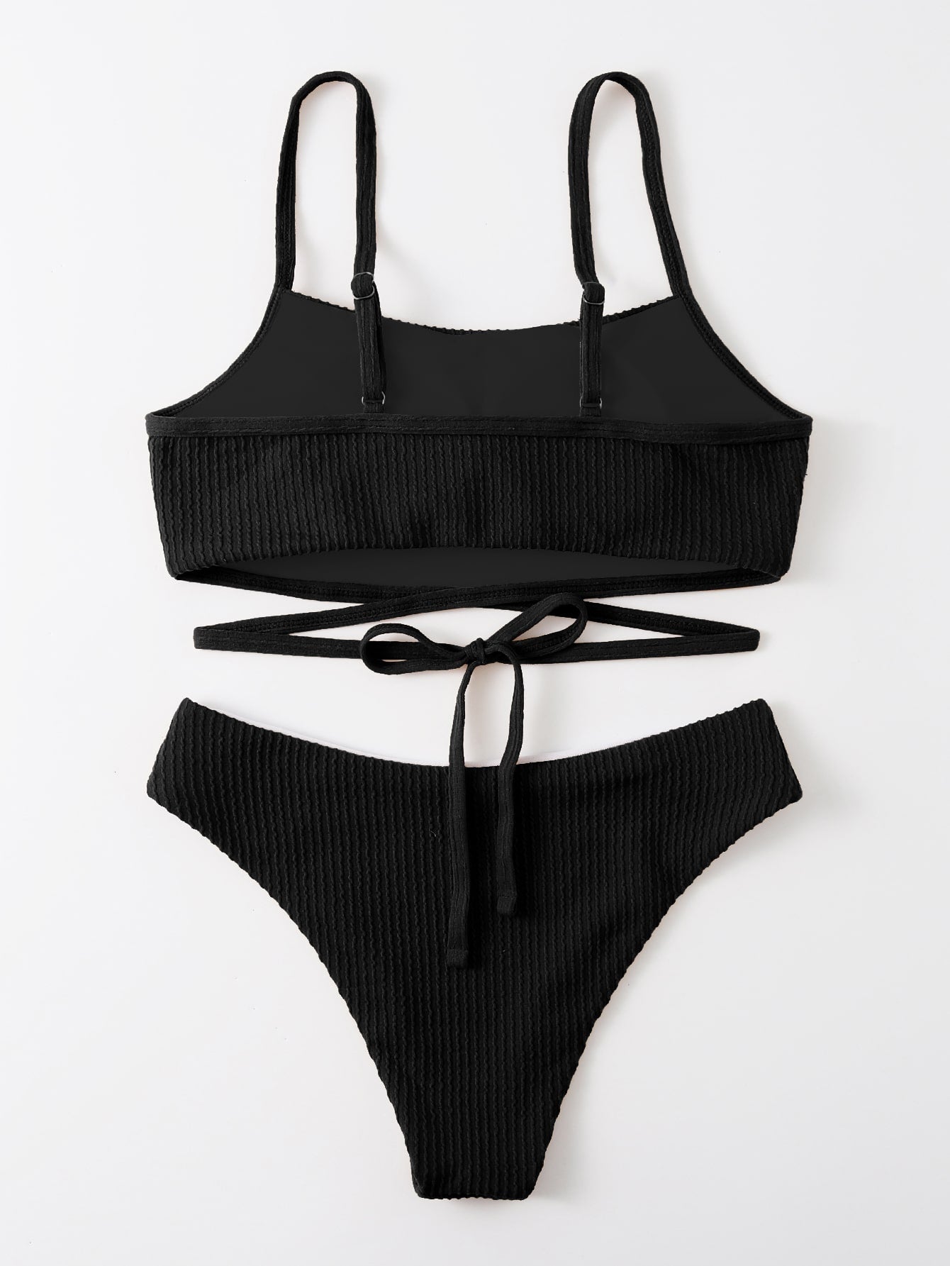 Biquíni Texturizado Com Amarração Cruzada
