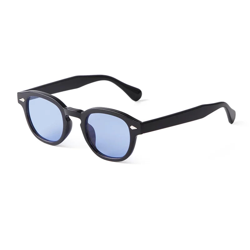 Óculos de Sol Retrô Shell – Lentes Redondas Espelhadas UV400