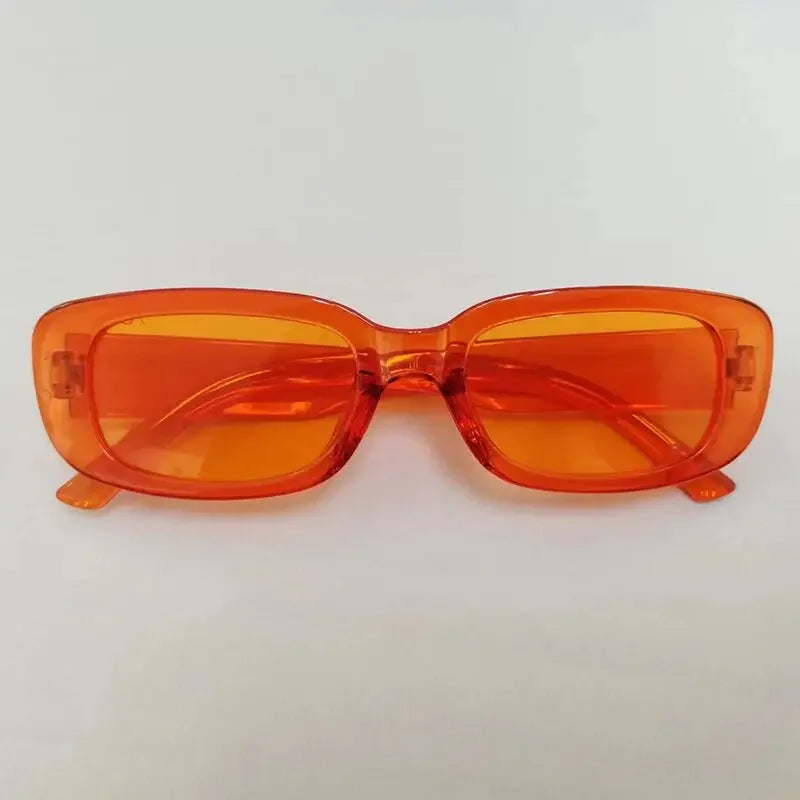 Óculos de Sol Vintage Retangular Pequeno – Design Retrô Quadrado com Lentes UV400