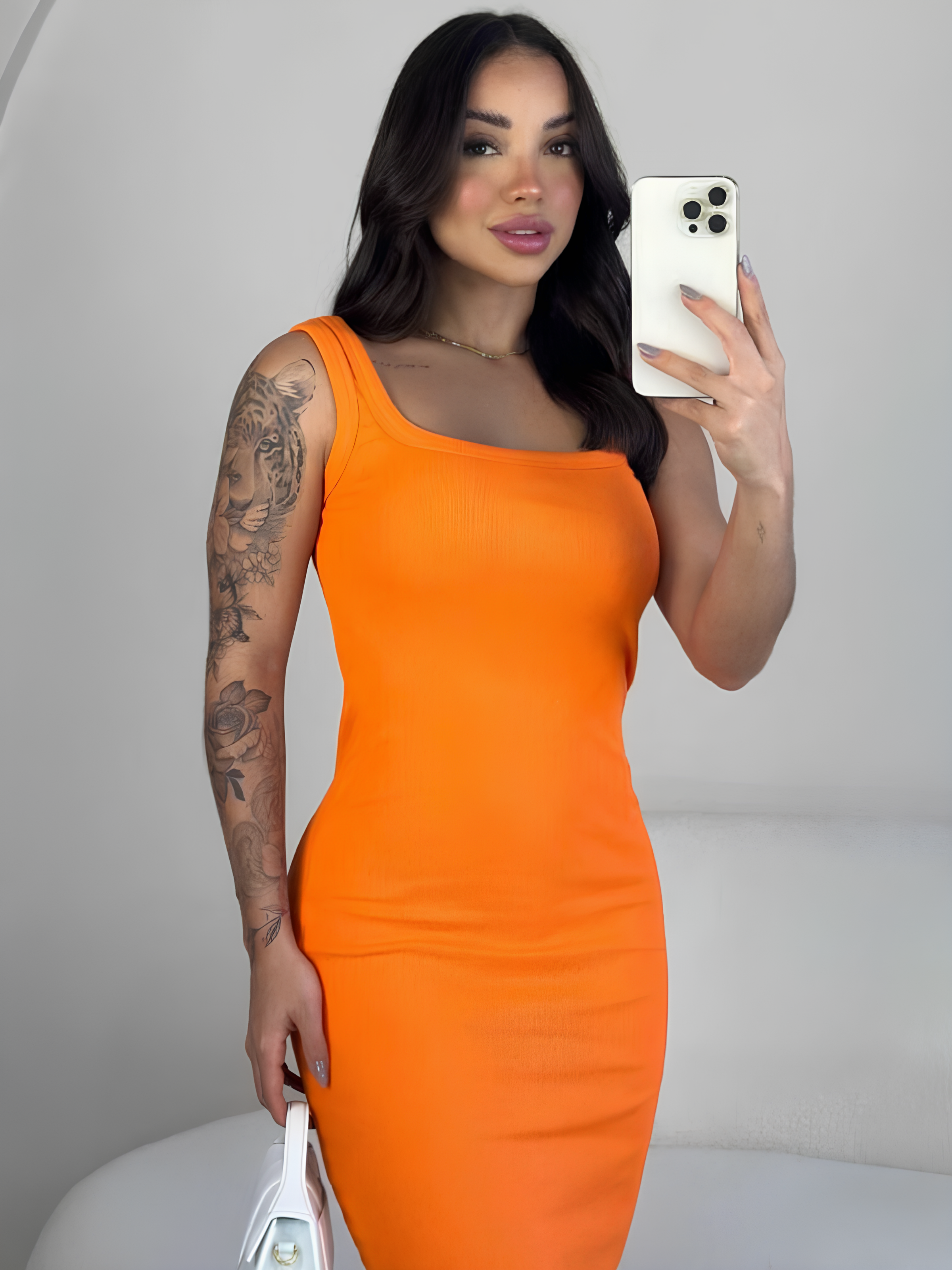 Vestido Feminino Midi Regata Modinha Gringa