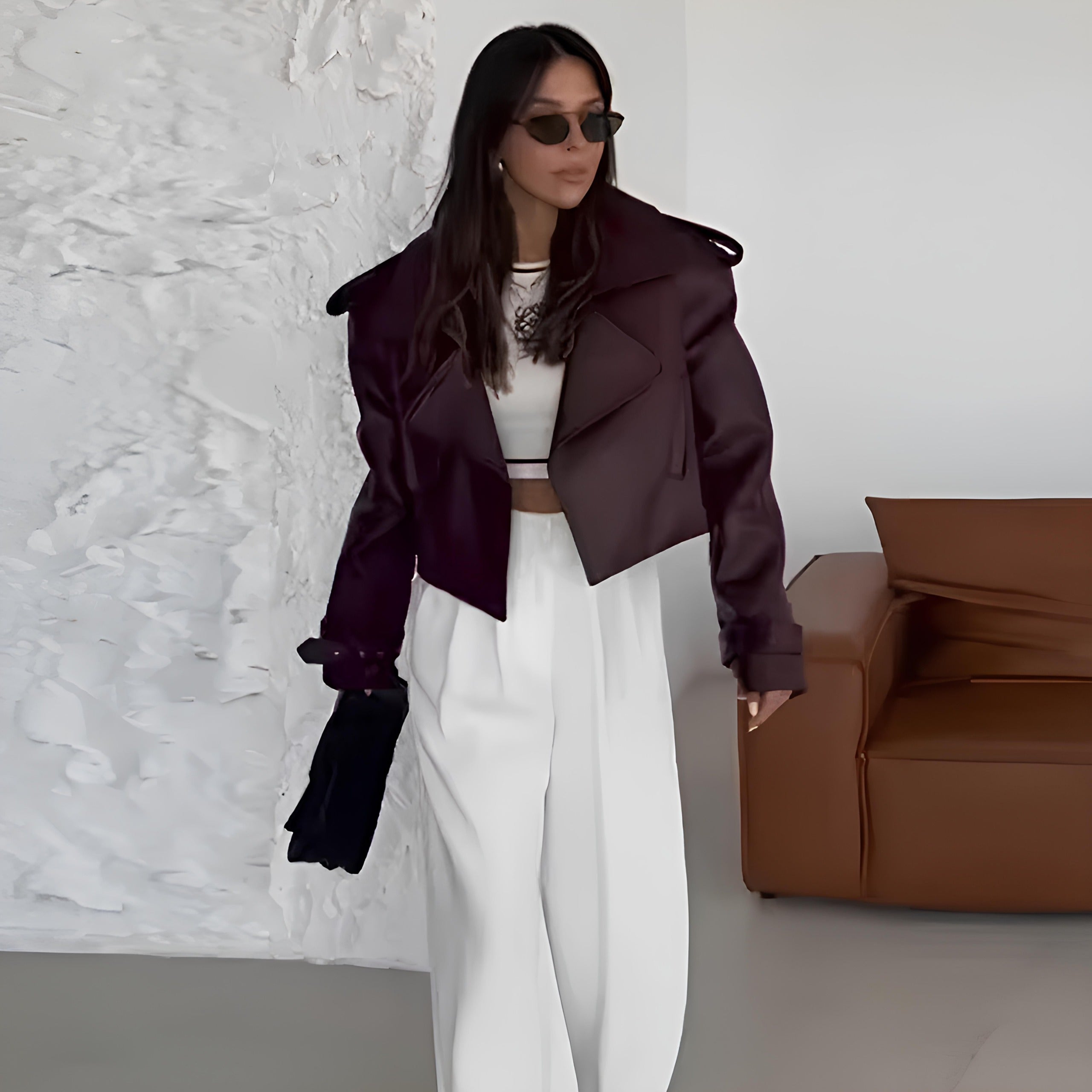 Jaqueta de Couro Feminina Larissa