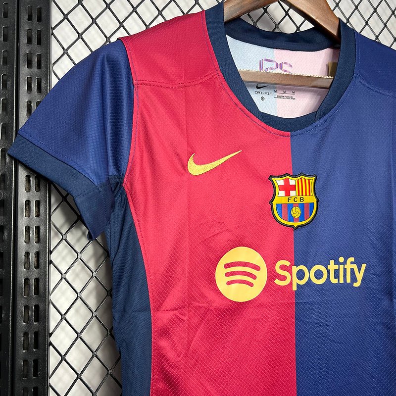 Camisa Barcelona Casa l 24/25 Azul e Vermelho - (Feminina) - DA Sports Oficial