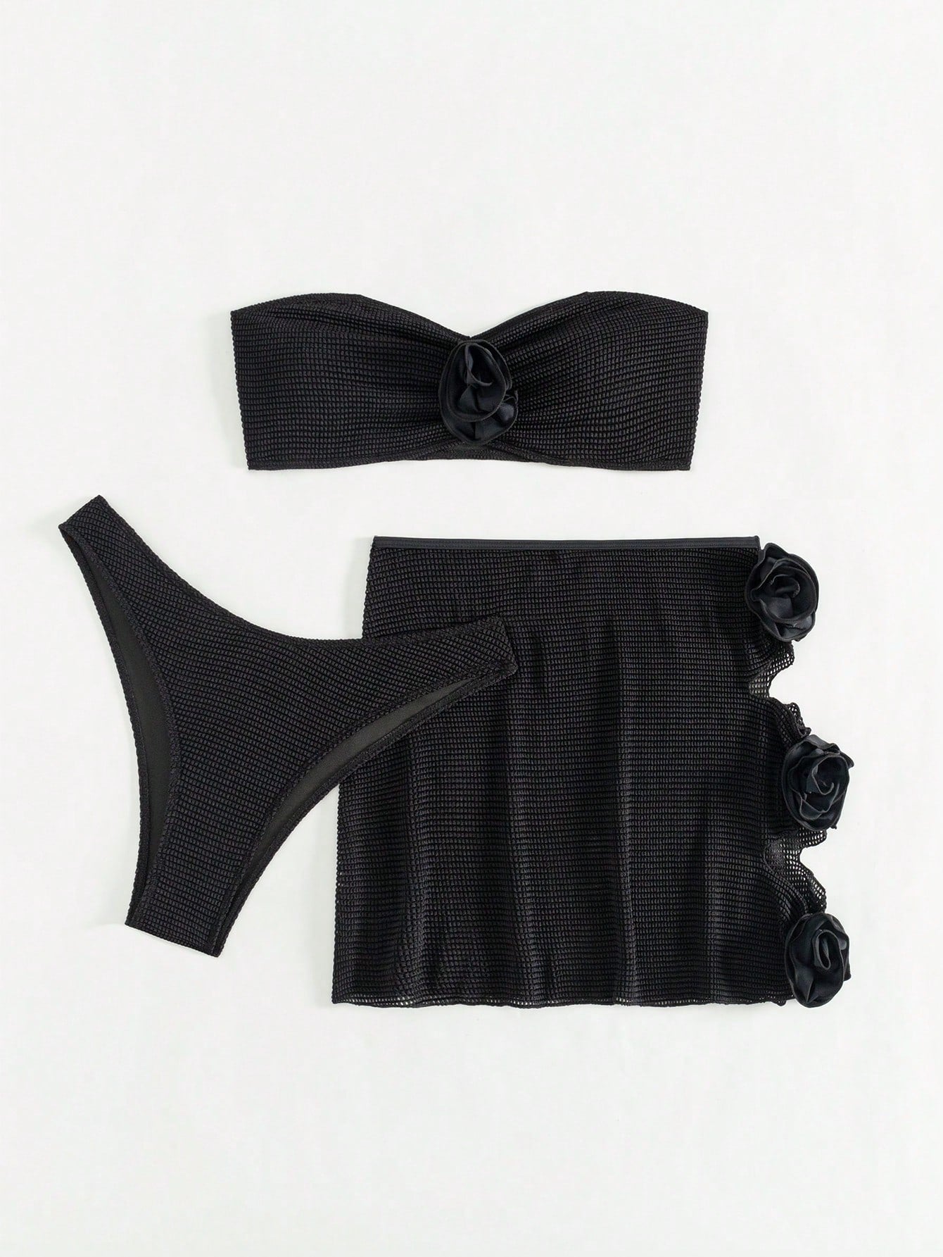 Biquíni Tomara Que Caia Com Flor 3D E Saia