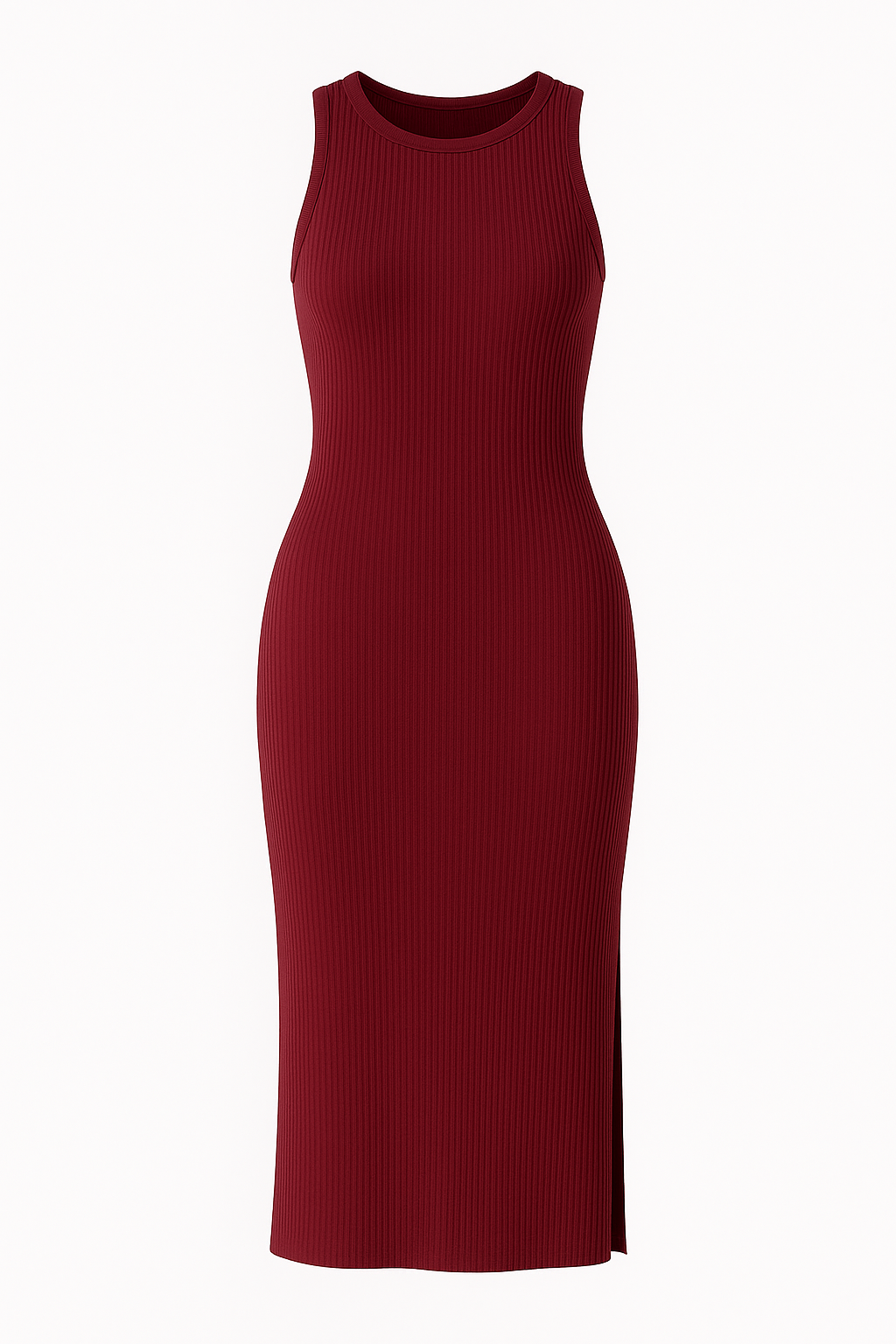 Vestido Feminino Midi Regata Marsala